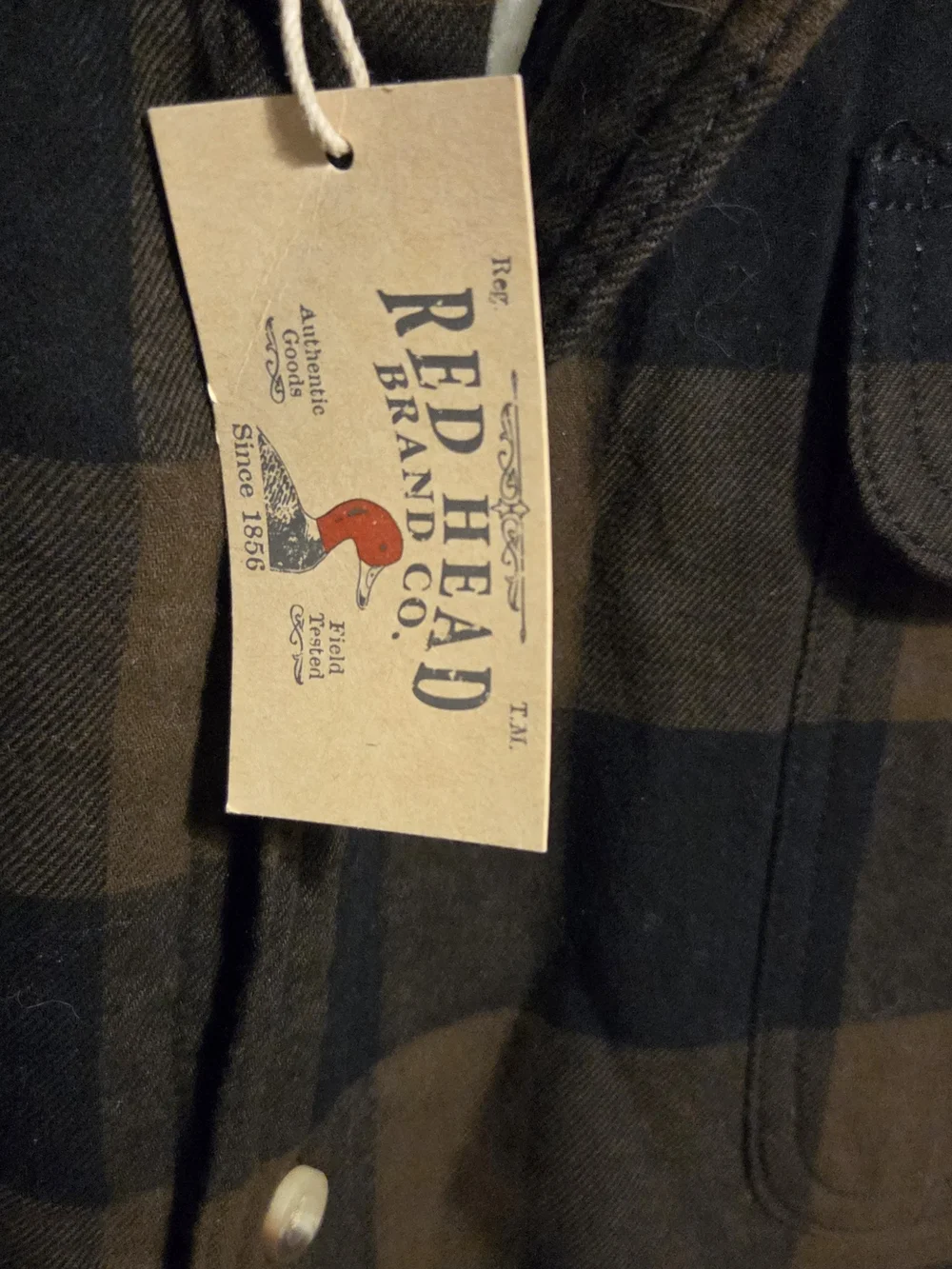 RedHead Brown and Black Plaid Sherpa-Lined Button-Up Shirt - Picture 5 of 5